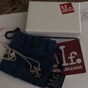 Mignon Faget Fleur de Lis sterling silver necklace